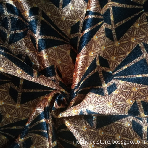100% Polyester Samt Stoff gedruckt